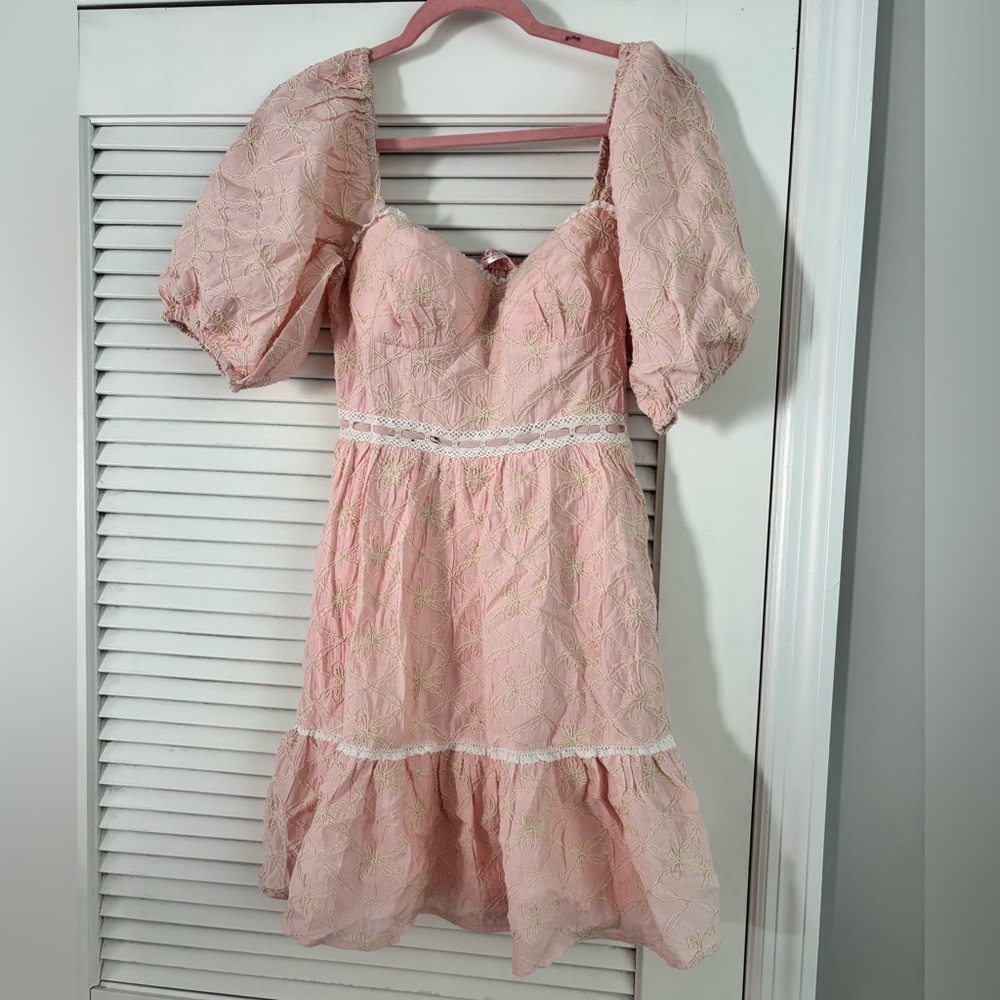 Shop Janae light Pink Lace Dress